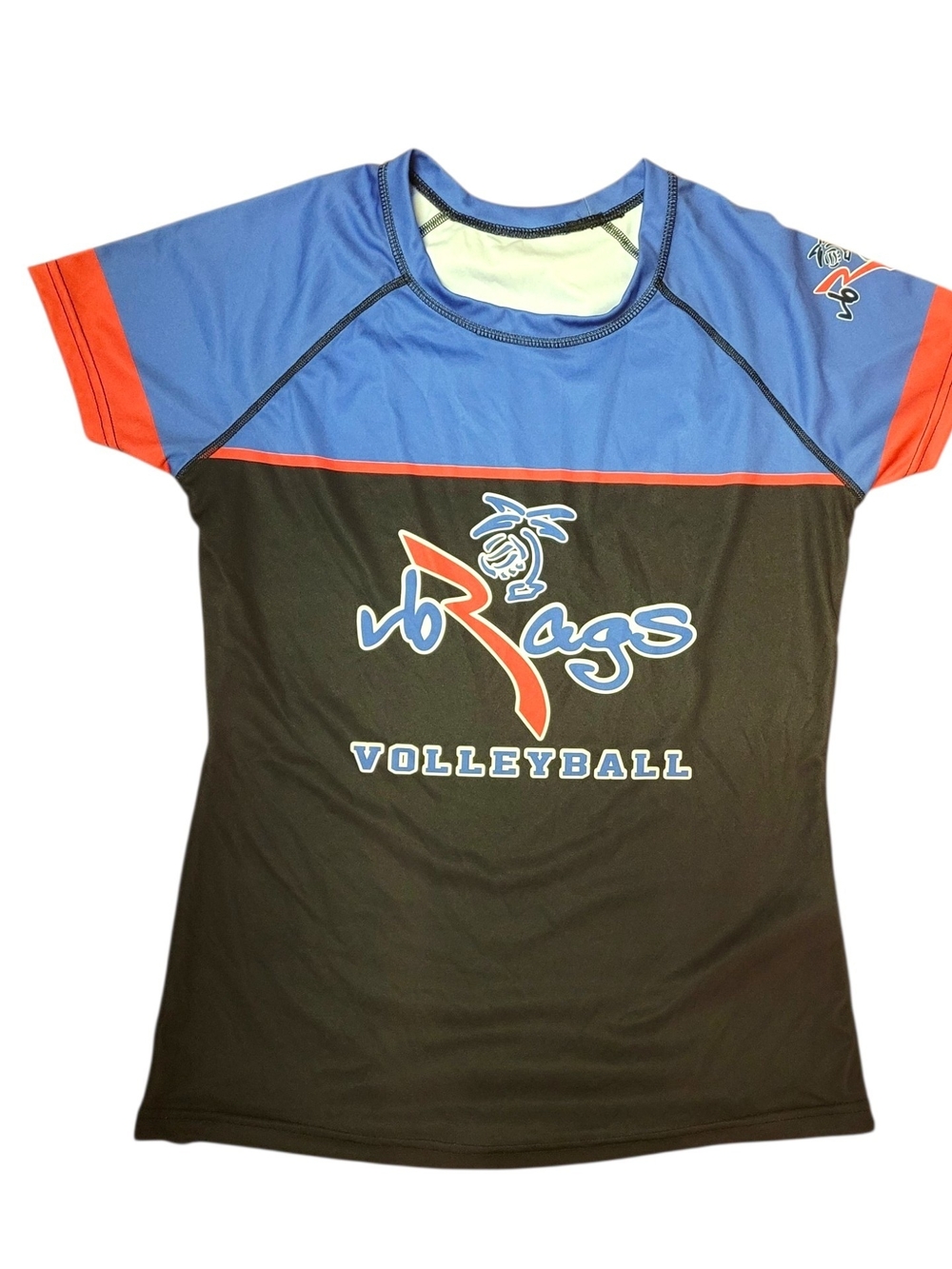 VB Rags Women's Volleyball Short Sleeve Jersey - Size M - NWOT Blue Black